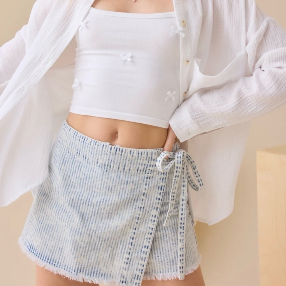 NEW Altar’d State Blue and White Coastal Skort Size XXL NWT
